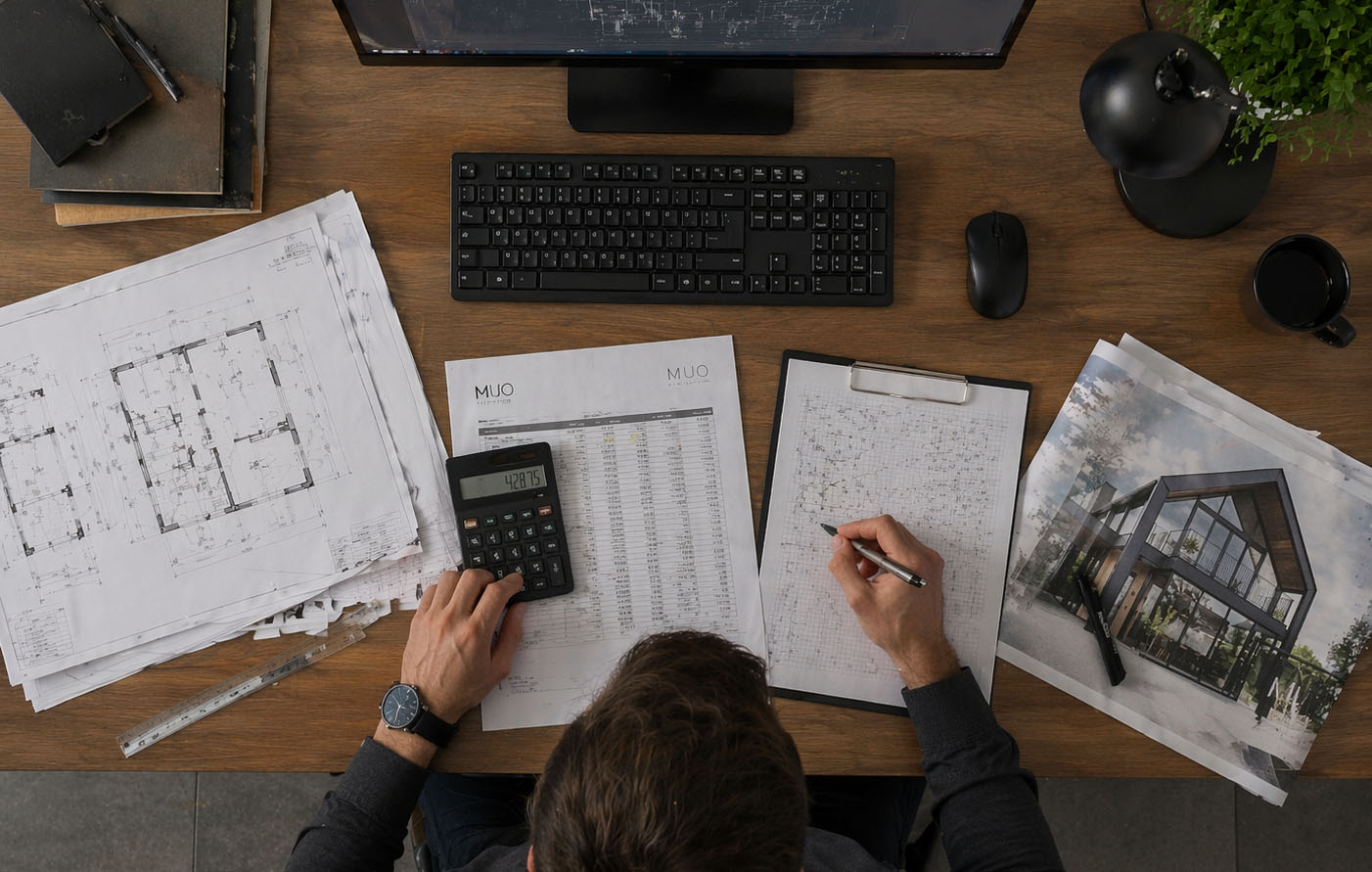 Calculatie van prefabbetonnen woning